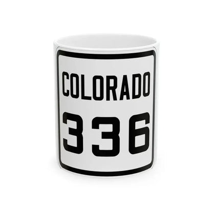 Colorado 336 1926 (Colorado) (Road Sign) White Coffee Mug 11oz - Go Mug Yourself