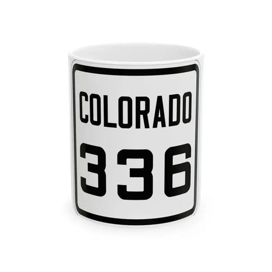Colorado 336 1926 (Colorado) (Road Sign) White Coffee Mug 11oz - Go Mug Yourself
