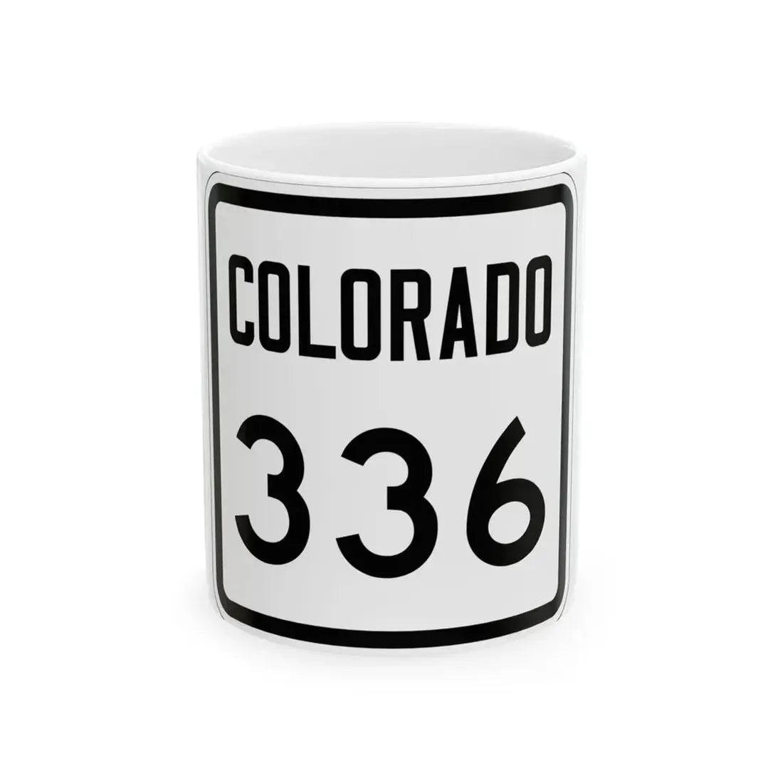 Colorado 336 1946 (Colorado) (Road Sign) White Coffee Mug 11oz - Go Mug Yourself