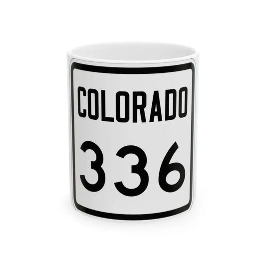 Colorado 336 1946 (Colorado) (Road Sign) White Coffee Mug 11oz - Go Mug Yourself