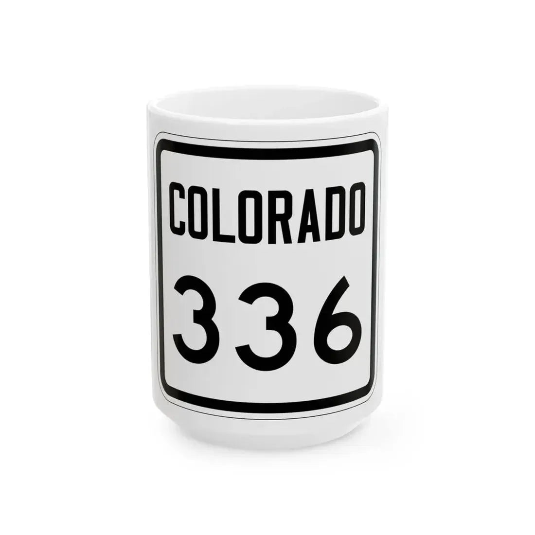 Colorado 336 1946 (Colorado) (Road Sign) White Coffee Mug 15oz - Go Mug Yourself