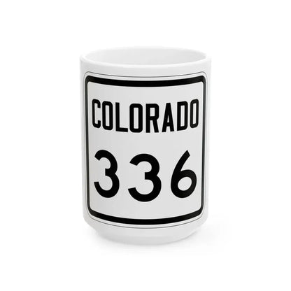 Colorado 336 1946 (Colorado) (Road Sign) White Coffee Mug 15oz - Go Mug Yourself