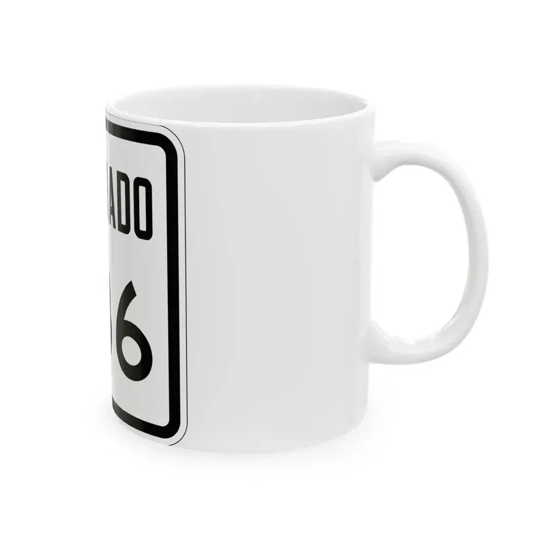 Colorado 336 1946 (Colorado) (Road Sign) White Coffee Mug - Go Mug Yourself
