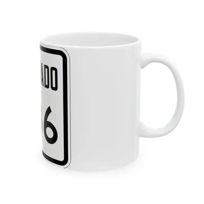 Colorado 336 1946 (Colorado) (Road Sign) White Coffee Mug - Go Mug Yourself