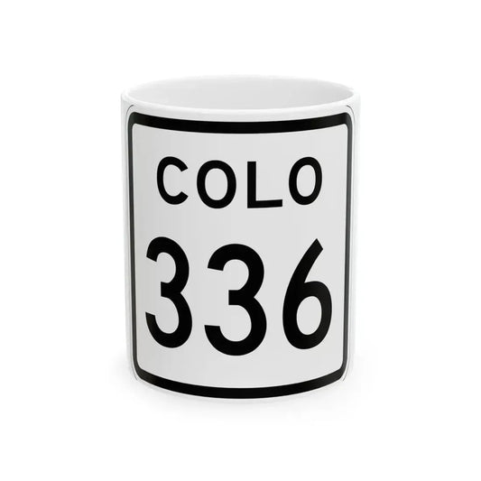Colorado 336 1952 (Colorado) (Road Sign) White Coffee Mug 11oz - Go Mug Yourself