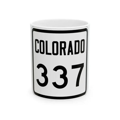 Colorado 337 1946 (Colorado) (Road Sign) White Coffee Mug 11oz - Go Mug Yourself