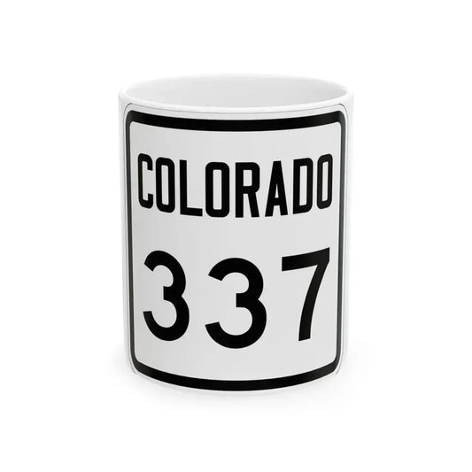 Colorado 337 1946 (Colorado) (Road Sign) White Coffee Mug 11oz - Go Mug Yourself