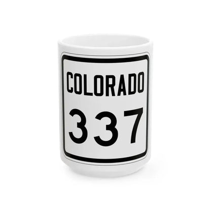 Colorado 337 1946 (Colorado) (Road Sign) White Coffee Mug 15oz - Go Mug Yourself