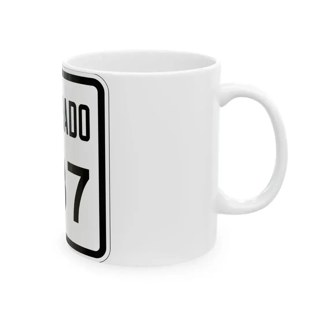 Colorado 337 1946 (Colorado) (Road Sign) White Coffee Mug - Go Mug Yourself