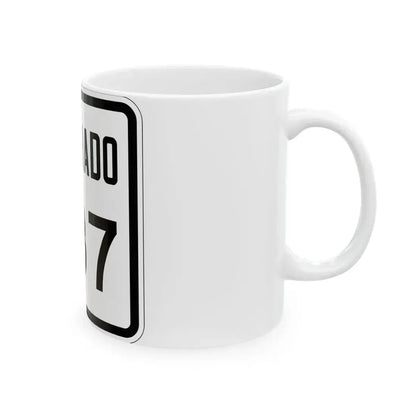 Colorado 337 1946 (Colorado) (Road Sign) White Coffee Mug - Go Mug Yourself