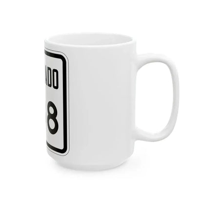 Colorado 338 1946 (Colorado) (Road Sign) White Coffee Mug - Go Mug Yourself