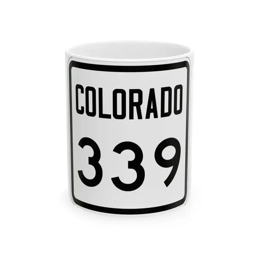 Colorado 339 1946 (Colorado) (Road Sign) White Coffee Mug 11oz - Go Mug Yourself
