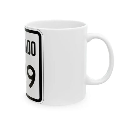 Colorado 339 1946 (Colorado) (Road Sign) White Coffee Mug - Go Mug Yourself