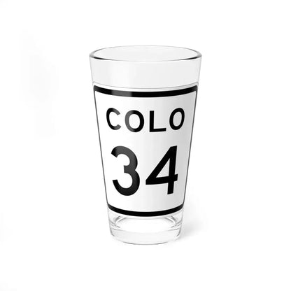 Colorado 34 1952 (Colorado) (Road Sign) Pint Glass 16oz 16oz - Go Mug Yourself