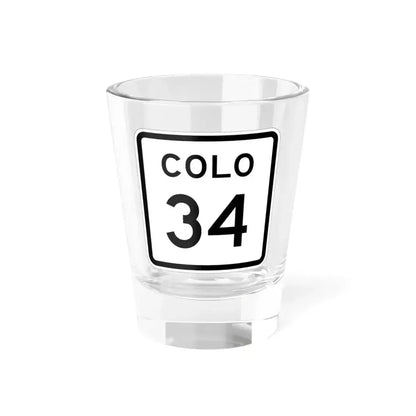 Colorado 34 1952 (Colorado) (Road Sign) Shot Glass 1.5oz 1.5oz - Go Mug Yourself