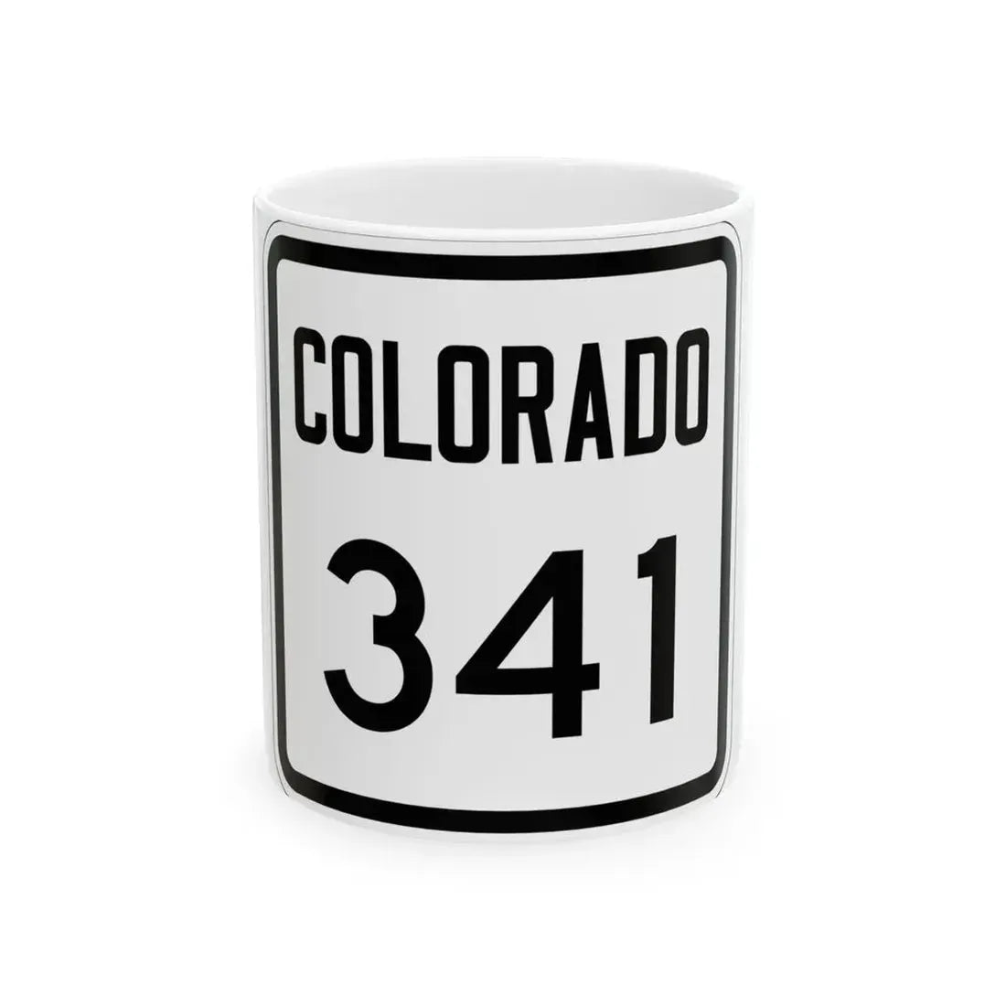 Colorado 341 1946 (Colorado) (Road Sign) White Coffee Mug 11oz - Go Mug Yourself
