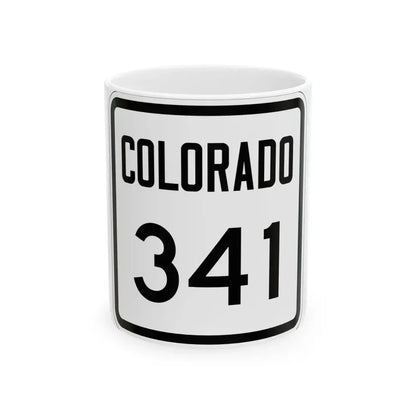 Colorado 341 1946 (Colorado) (Road Sign) White Coffee Mug 11oz - Go Mug Yourself