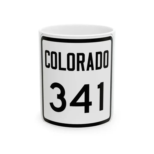 Colorado 341 1946 (Colorado) (Road Sign) White Coffee Mug 11oz - Go Mug Yourself