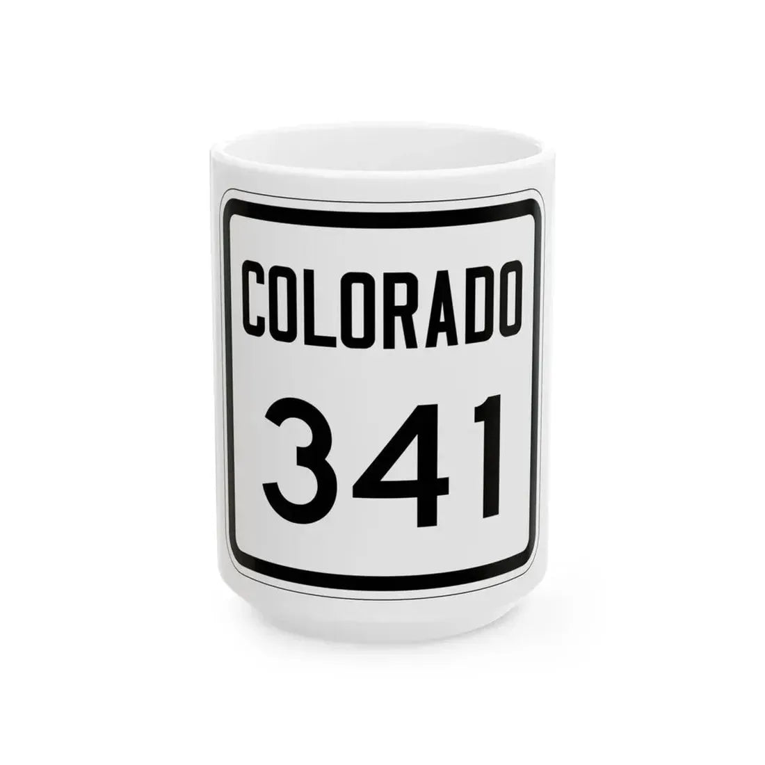 Colorado 341 1946 (Colorado) (Road Sign) White Coffee Mug 15oz - Go Mug Yourself
