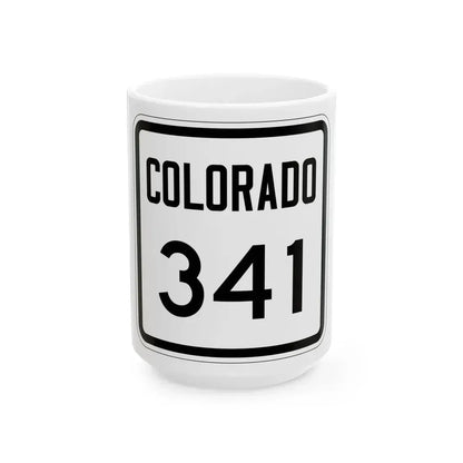 Colorado 341 1946 (Colorado) (Road Sign) White Coffee Mug 15oz - Go Mug Yourself