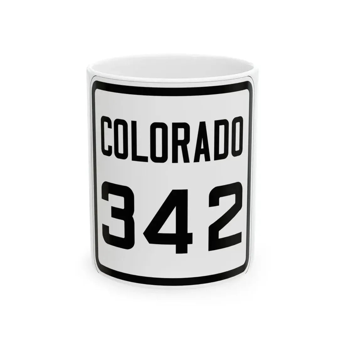 Colorado 342 1926 (Colorado) (Road Sign) White Coffee Mug 11oz - Go Mug Yourself