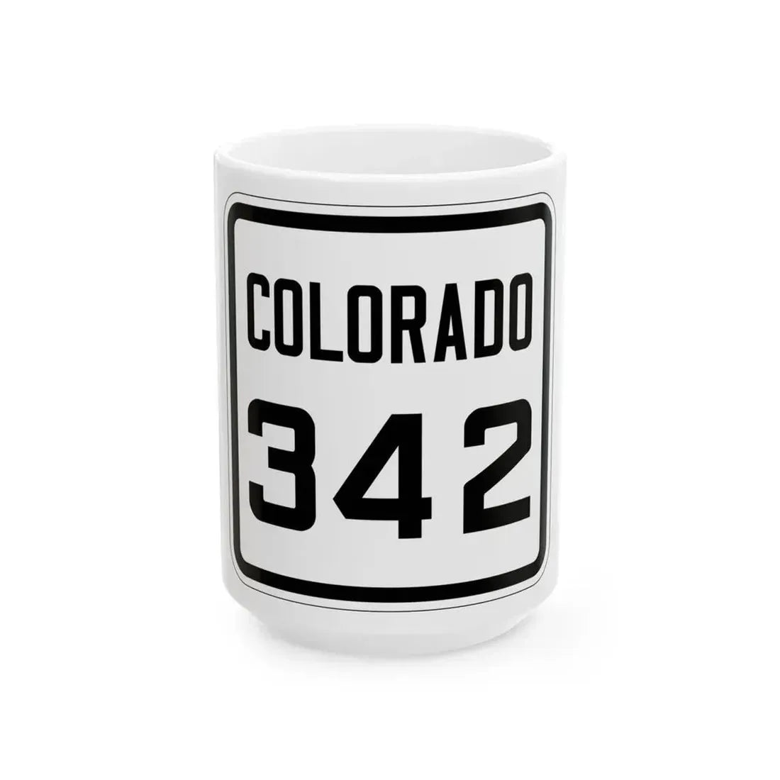 Colorado 342 1926 (Colorado) (Road Sign) White Coffee Mug 15oz - Go Mug Yourself