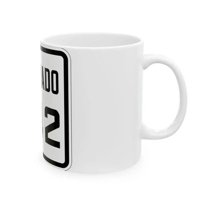 Colorado 342 1926 (Colorado) (Road Sign) White Coffee Mug - Go Mug Yourself