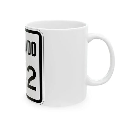 Colorado 342 1946 (Colorado) (Road Sign) White Coffee Mug - Go Mug Yourself