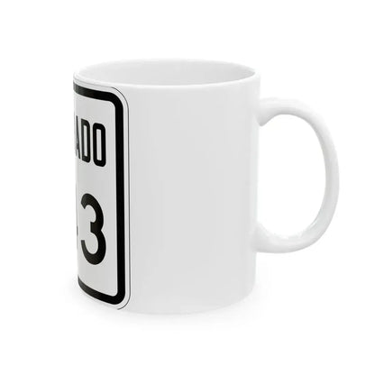 Colorado 343 1946 (Colorado) (Road Sign) White Coffee Mug - Go Mug Yourself
