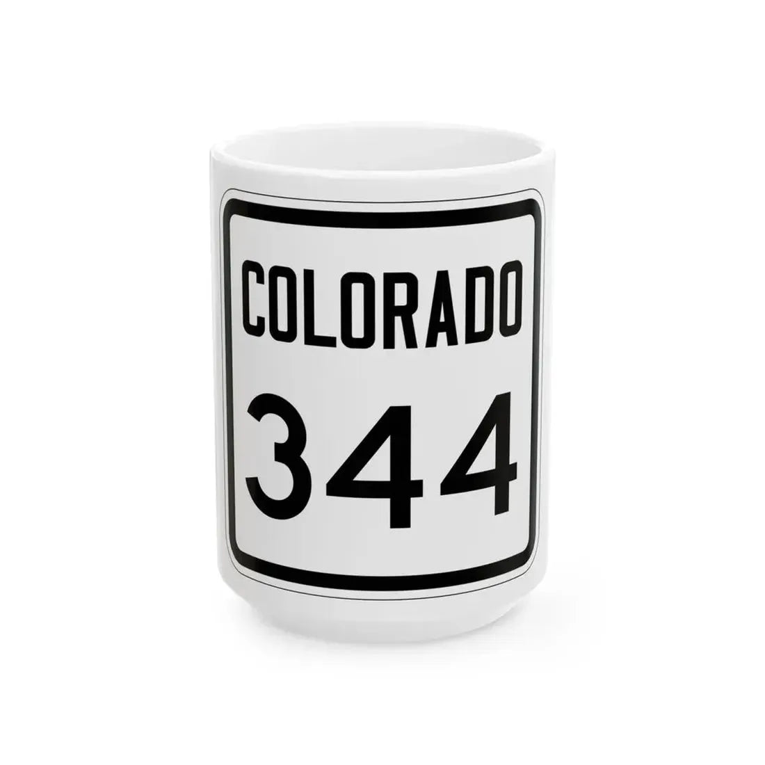 Colorado 344 1946 (Colorado) (Road Sign) White Coffee Mug 15oz - Go Mug Yourself