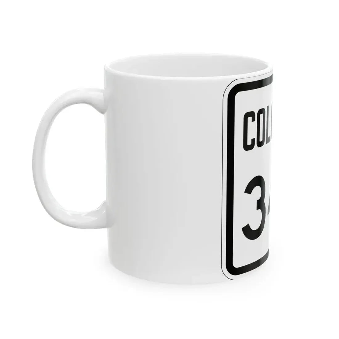 Colorado 344 1946 (Colorado) (Road Sign) White Coffee Mug - Go Mug Yourself