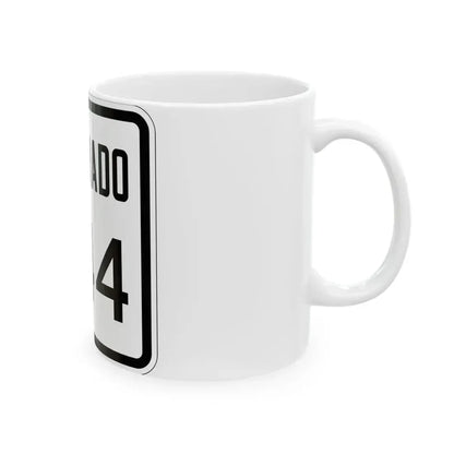 Colorado 344 1946 (Colorado) (Road Sign) White Coffee Mug - Go Mug Yourself
