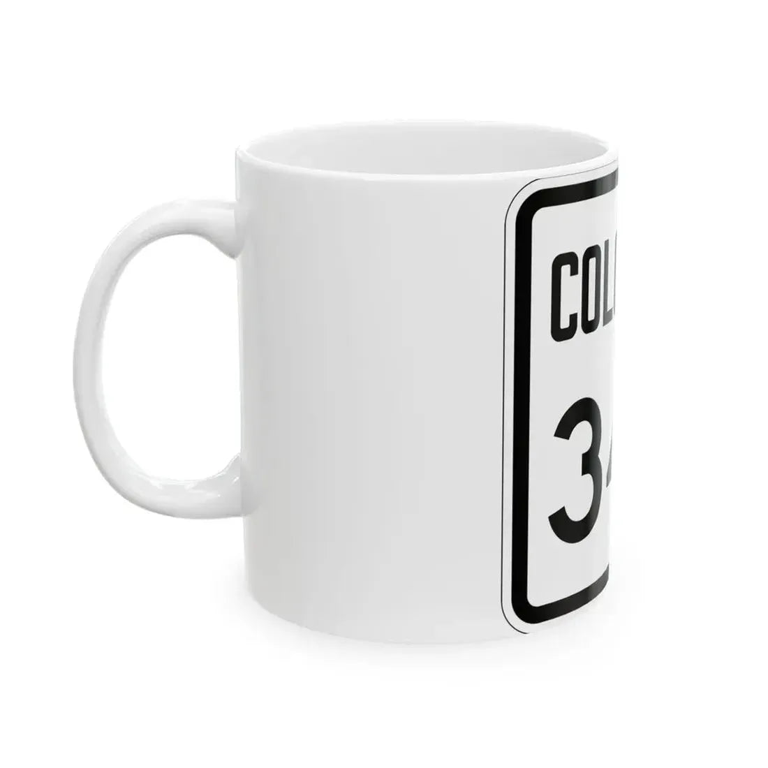 Colorado 345 1946 (Colorado) (Road Sign) White Coffee Mug - Go Mug Yourself