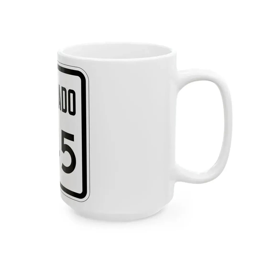 Colorado 345 1946 (Colorado) (Road Sign) White Coffee Mug - Go Mug Yourself