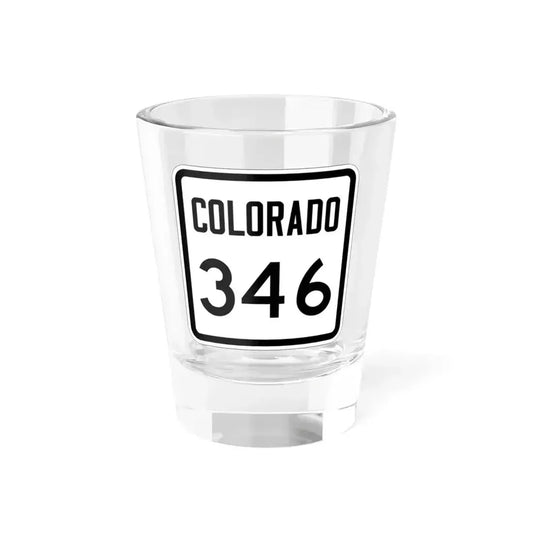 Colorado 346 1946 (Colorado) (Road Sign) Shot Glass 1.5oz 1.5oz - Go Mug Yourself