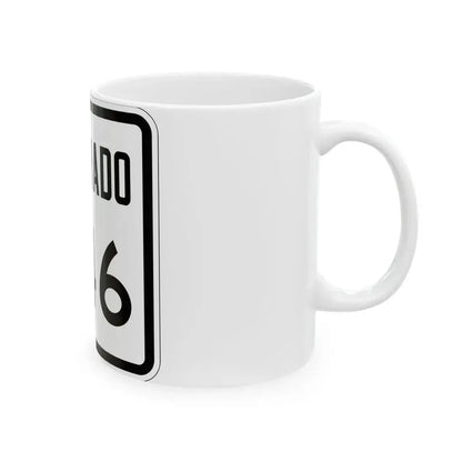 Colorado 346 1946 (Colorado) (Road Sign) White Coffee Mug - Go Mug Yourself