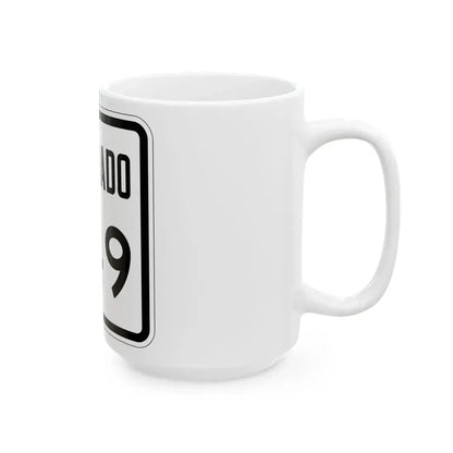 Colorado 349 1946 (Colorado) (Road Sign) White Coffee Mug - Go Mug Yourself