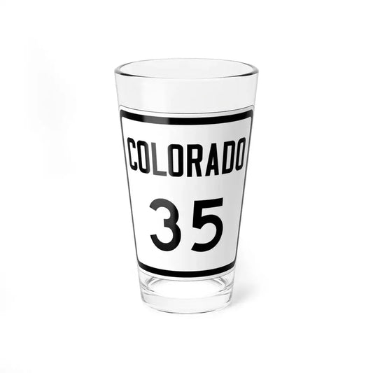 Colorado 35 1946 (Colorado) (Road Sign) Pint Glss 16oz 16oz - Go Mug Yourself