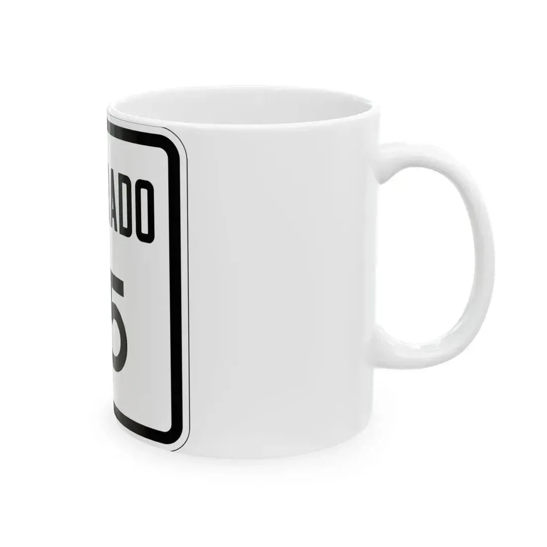 Colorado 35 1946 (Colorado) (Road Sign) White Coffee Mug - Go Mug Yourself