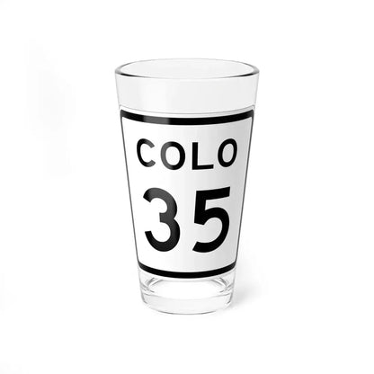 Colorado 35 1952 (Colorado) (Road Sign) Pint Glass 16oz 16oz - Go Mug Yourself