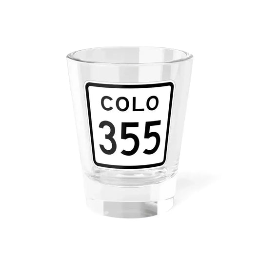 Colorado 355 1952 (Colorado) (Road Sign) Shot Glass 1.5oz 1.5oz - Go Mug Yourself