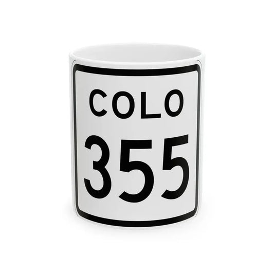 Colorado 355 1952 (Colorado) (Road Sign) White Coffee Mug 11oz - Go Mug Yourself