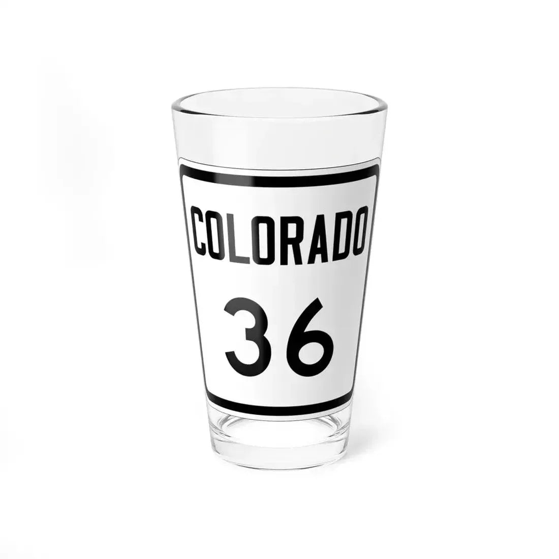 Colorado 36 1946 (Colorado) (Road Sign) Pint Glass 16oz 16oz - Go Mug Yourself