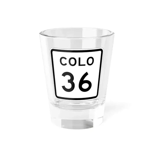 Colorado 36 1952 (Colorado) (Road Sign) Shot Glass 1.5oz 1.5oz - Go Mug Yourself