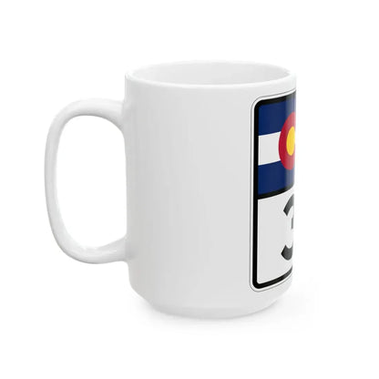 Colorado 37 (Colorado) (Road Sign) White Coffee Mug - Go Mug Yourself