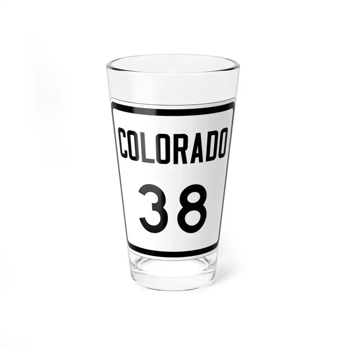 Colorado 38 1946 (Colorado) (Road Sign) Pint Glass 16oz 16oz - Go Mug Yourself