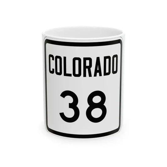 Colorado 38 1946 (Colorado) (Road Sign) White Coffee Mug 11oz - Go Mug Yourself