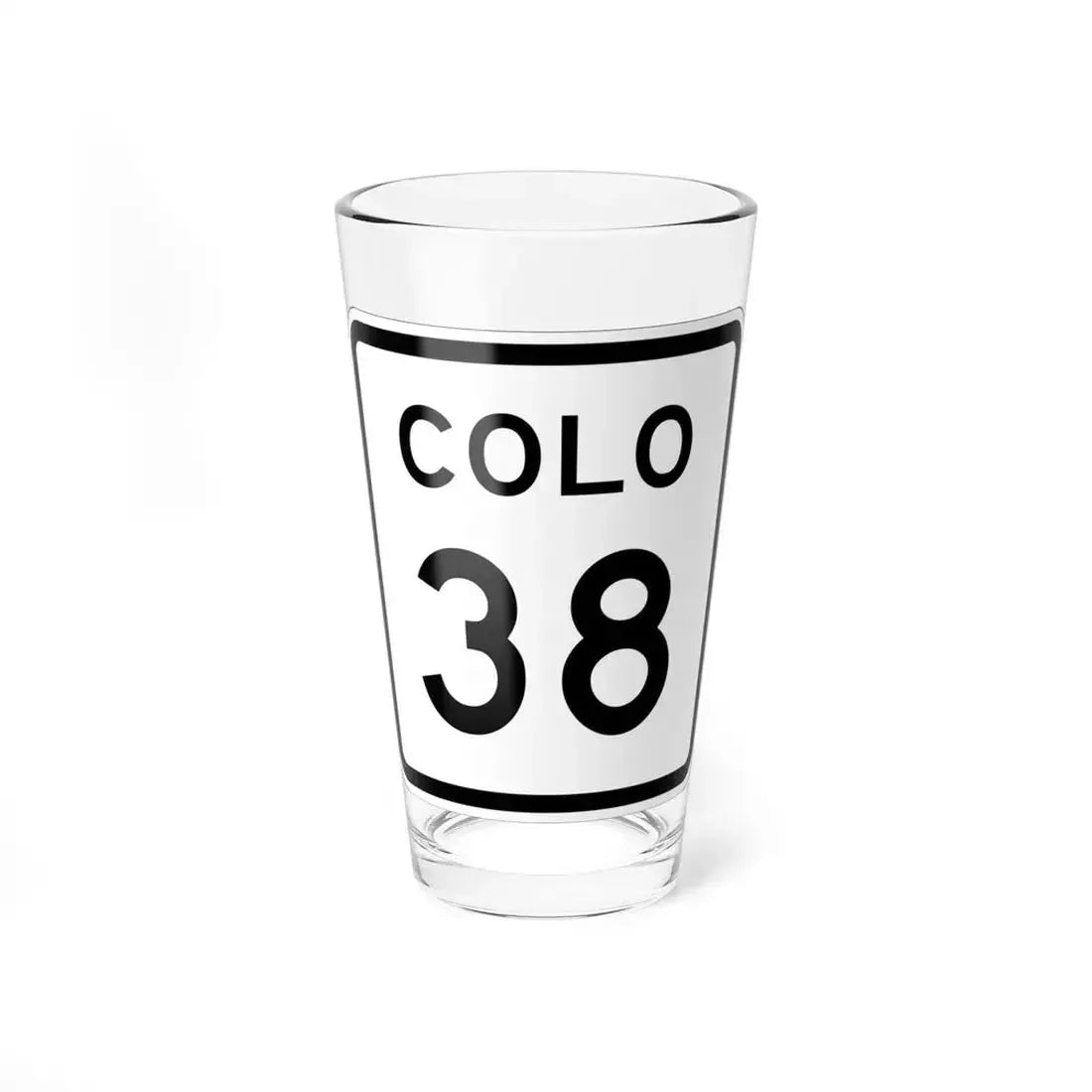 Colorado 38 1952 (Colorado) (Road Sign) Pint Glass 16oz 16oz - Go Mug Yourself
