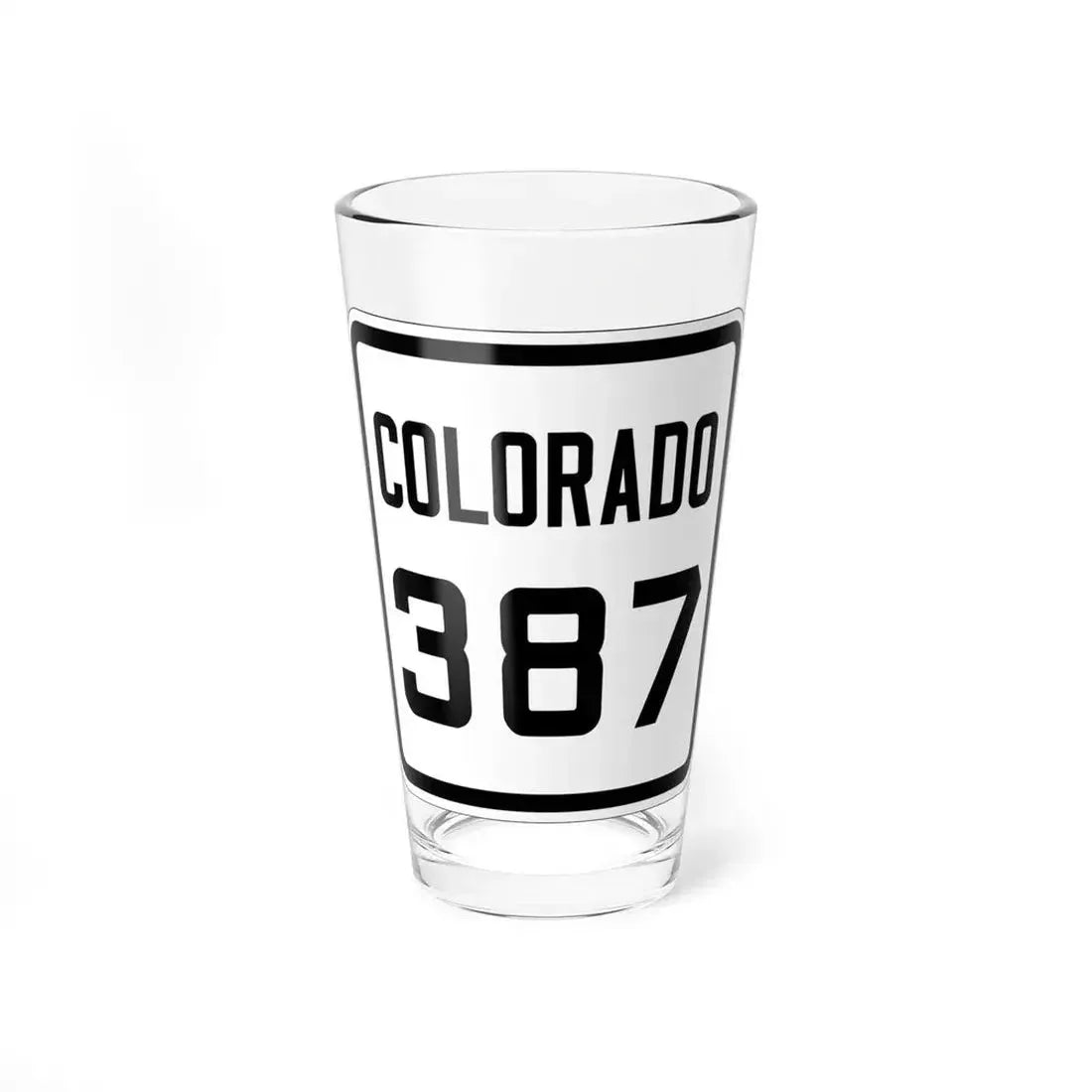 Colorado 387 1926 (Colorado) (Road Sign) Pint Glass 16oz 16oz - Go Mug Yourself