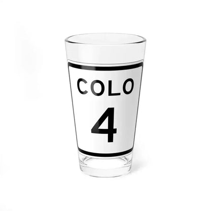 Colorado 4 1952 (Colorado) (Road Sign) Pint Glass 16oz 16oz - Go Mug Yourself
